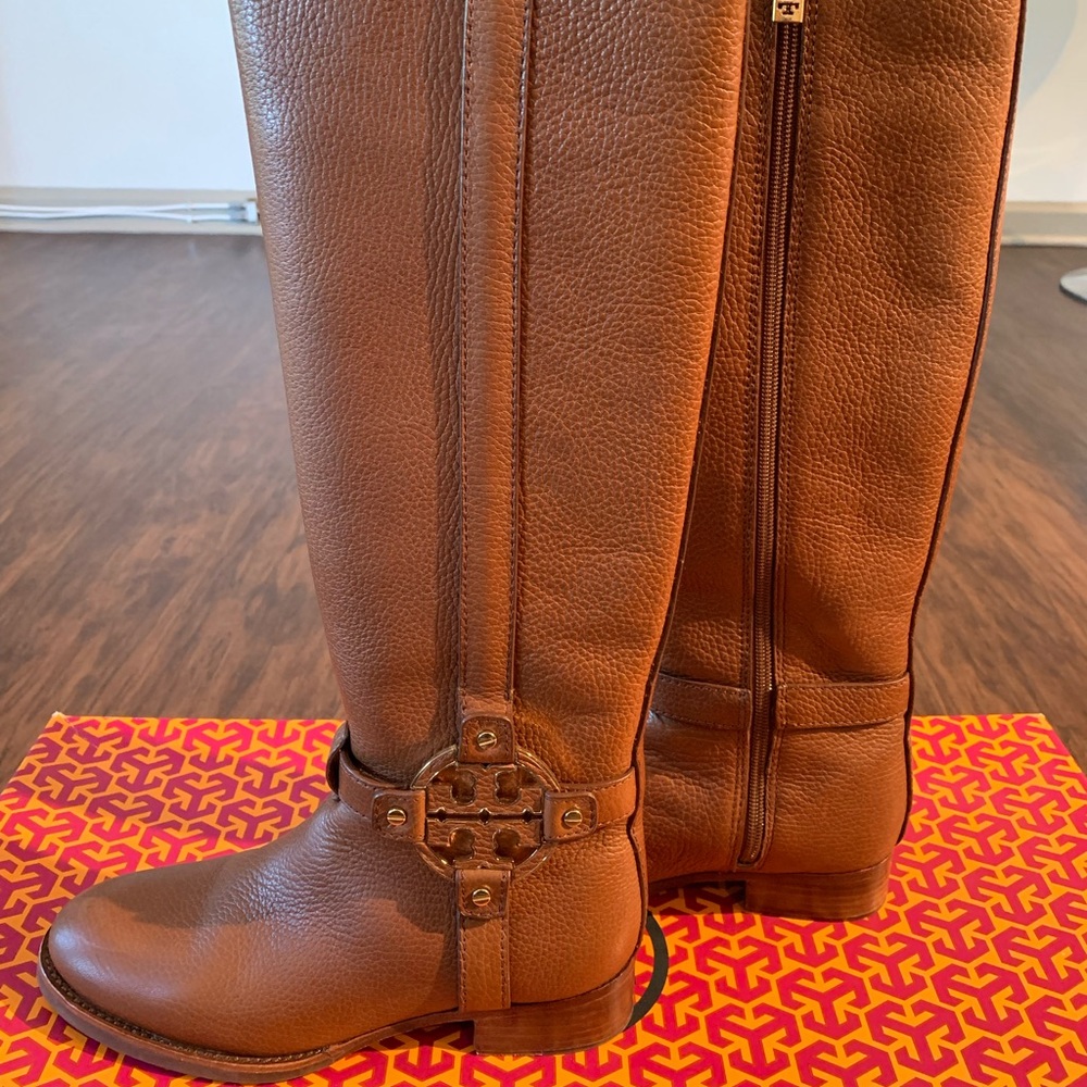 Tory Burch Leather Amanda Riding Boot - Picture 2 of 8